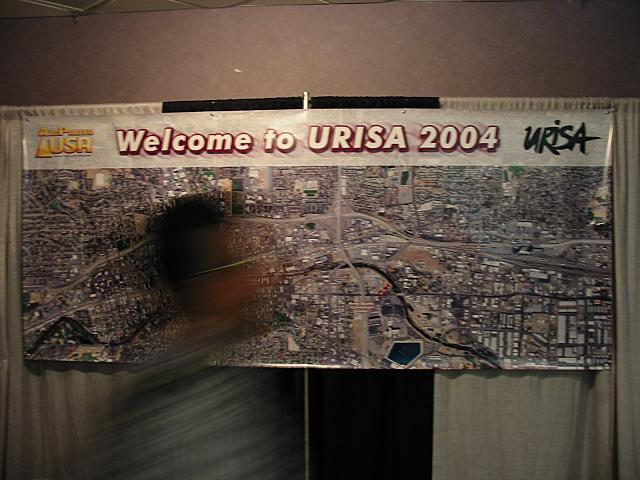 Banner at entrance of conference exhibition hall