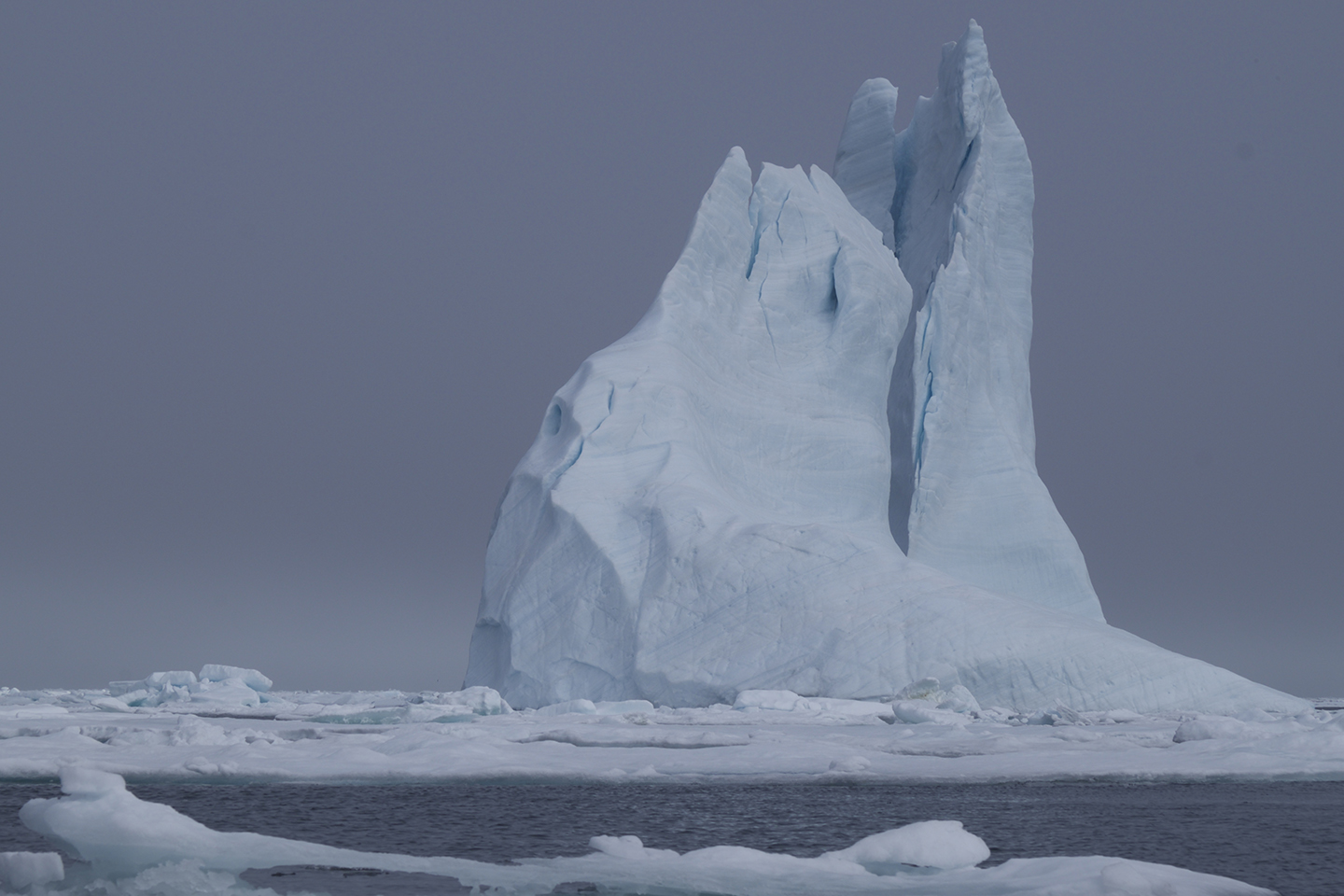 Glaciers and sea ice south of Cumberland Sound. Image credit: Hazel Borys, Creative Commons Sharealike With Attribution License