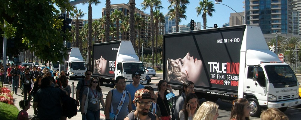 Mobile advertising, trucks with billboards that drive on busy urban streets, are an example of roadway underpricing.