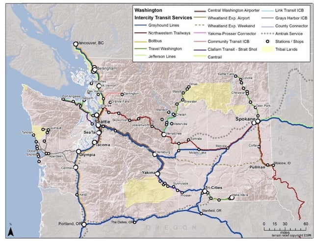 Washington State Intercity Bus Routes