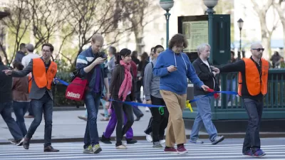 distracted person walking