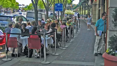 Downtown Bethesda Maryland in suburban Washington DC.