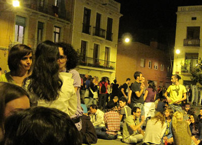 Barcelona Victory Party in the Plaza Sol